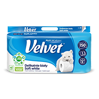 13 VELVET Biały, papier toaletowy, 8 szt_