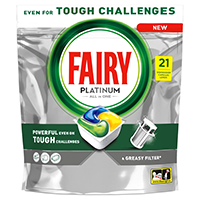 24 FAIRY Platinum Lemon, kapsułki do zmywarki, 21 szt_