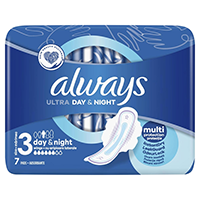 26 ALWAYS Ultra Day & Night, podpaski, 7 szt_
